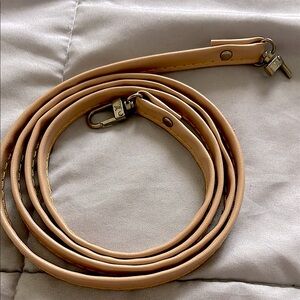 (2 for $20) Vintage Tan Leather LV Strap with Locking Clasp